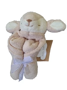 Angel Dear Baby Boy Deer Fawn Lovey Security Blanket 13"x13" NEW Plush Lovie - Picture 1 of 6
