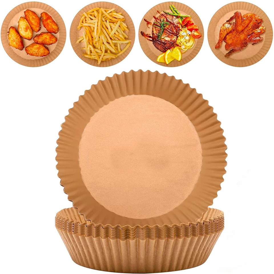 Carta Forno Friggitrice ad Aria Tonda 20cm Antiaderente e Siliconata 50pz - Immagine 1 di 4