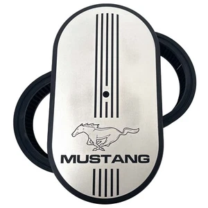 Ford Mustang Pony - 15" Oval Air Cleaner Kit - Engraved Logo - Ansen USA - Picture 1 of 4