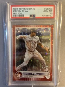 Jeremy Pena 2022 Topps Update PSA 10 #US253 RED FOIL /199 RC Astros - Picture 1 of 2