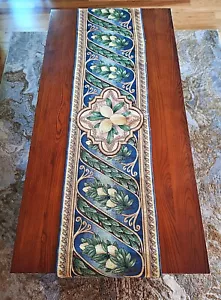 Runner da tavolo limone arazzo colorato con nappe 70" x 12,5" - Foto 1 di 5