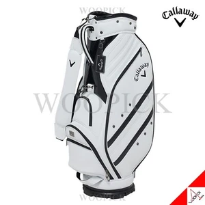 Callaway 2024 SOLID Men's Caddie Cart Bag 9.5" 5Way PU PE Brand New -White - Picture 1 of 11