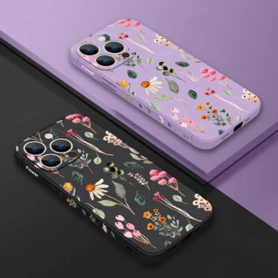 Phone Case For iPhone 17 16 Pro Max 15 14 13 12 11 Flower ShockProof Soft Cover - Image 1 of 4