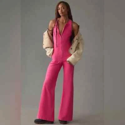 NUEVO CON ETIQUETAS Mono Anthropologie Maeve The Naomi Ropa de Trabajo Talla Plus 18W Rosa 9C405 Foto 1 de 4