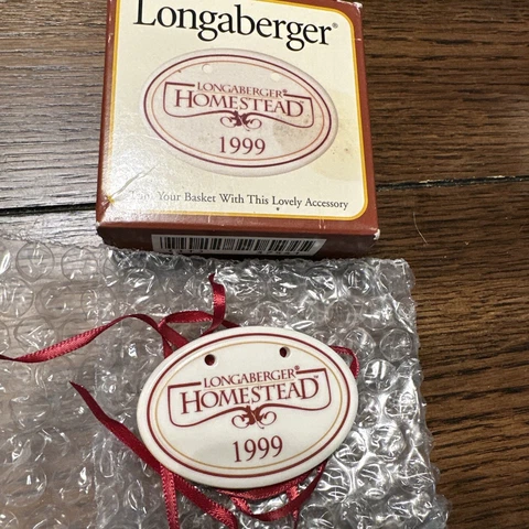 Longaberger Collector Club 1999 Homestead Tie On New In Box #37541 Cover