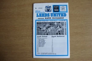 1972/3 Leeds United v Rapid Bukarest - Pokalsieger Pokal - Top Zustand - Bild 1 von 3