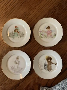 JUEGO DE CUATRO PLACAS RETRATO INFANTIL ANTQ 7 1/4" HAVILAND-LIMOGES DEPOSE 1887 HP - Imagen 1 de 8