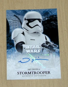 2016 Topps Star Wars Force Awakens autograph auto PURPLE Dante Briggins 14/50 - Picture 1 of 2