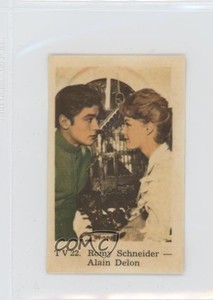1962 Dutch Gum TV Stars Romy Schneider Alain Delon #TV22 f5h