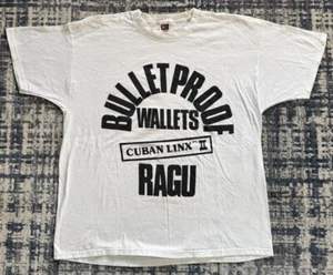 Vintage 2001 Ghostface Killah Raekwon Bulletproof Wallets Rap Tee 3XL Wu Tang - Picture 1 of 9