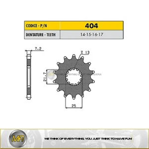 TRIUMPH TIGER ABS 800 2011 2012 2013 2014 FRONT SPROCKET 525 WITH 14 TEETH - Picture 1 of 1