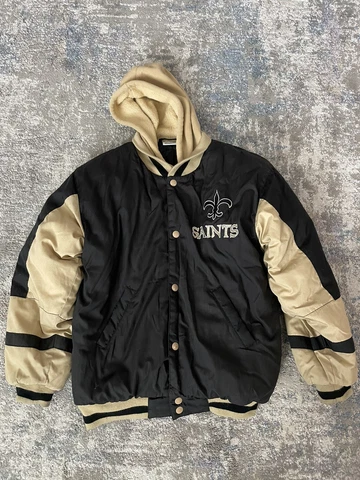 Vintage 90s New Orleans Saints Thick Jacket “Stadium Apparel” Youth Size M 12/14 Cover