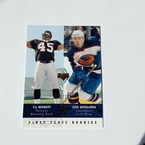 2002-03 UD Superstars First Class Rookies Gold #253 TJ Duckett Kovalchuk RC /250