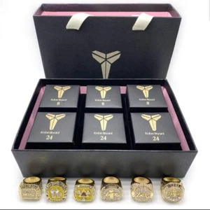 Kobe Bryant LA Lakers 5 Championship Ring, 6 Piece Set. 1 Retirement Ring - Bild 1 von 1