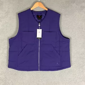 Nike Air Jordan Gilet Vest Womens XXL 2XL Sky J Purple Insulated Loose NWT $130 - Picture 1 of 12