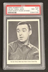 1965 Fleer Gomer Pyle I’m So Tired, Mah Hair Won’t Even Stand Up. Card #19 PSA 8 - Picture 1 of 2