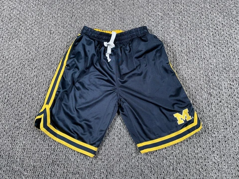 Michigan Wolverines Basketball Shorts Men's Medium Dark Blue 10" Inseam Pockets Cover