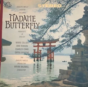 PUCCINI-MADAME BUTTERFLY-WELLS THEATRE HIGHLIGHTS-ORIGINAL VINYL-VINTAGE-RARE - Picture 1 of 1
