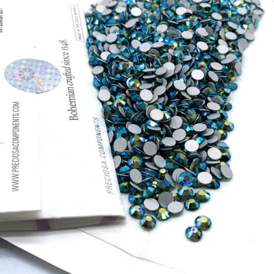 Preciosa MAXIMA crystal flatbacks rhinestones nail art 144 verde Erinite AB Foto 1 de 2