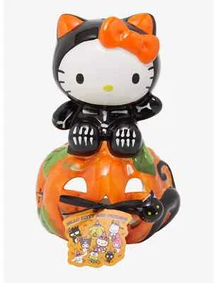 Sanrio Hello Kitty Jack O Lantern Halloween Ceramic Tea Light Holder NEW - Image 1 of 4