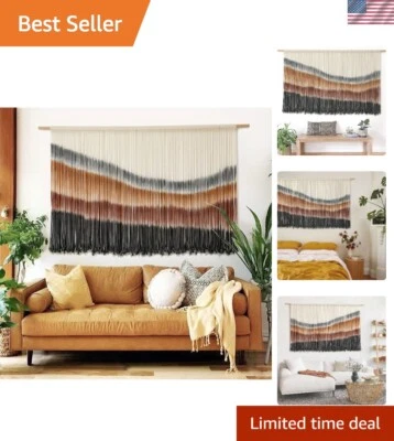Macramé Colgante de Pared Macramé Decoración de Pared Gran Escala Tie-Dye Tapiz Vivienda H... Foto 1 de 4