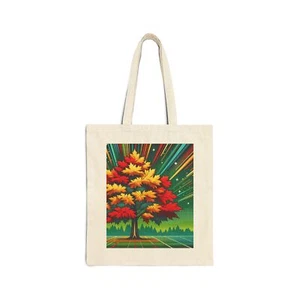 Bolso de Mano de Lona de Algodón Otoño Árbol Esplendor en Estilo Pop Art 11 Regalo - Imagen 1 de 13