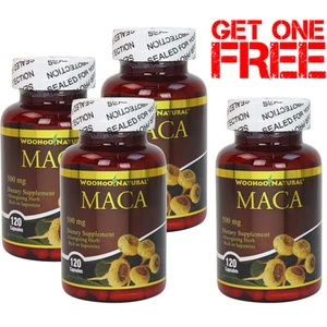 4 x Maca 500 mg 120 Caps Energizing Herb Rich in Saponins FREE SHIP, MADE IN USA - Picture 1 of 4