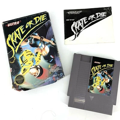 Skate or Die NES Nintendo ¡COMPLETO! Funda de cartucho de caja manual CIB Foto 1 de 4