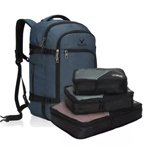 40L Cabin Approved Carry on Travel Backpack Hand Luggage with S/3 Paking Cubes - Picture 1 of 11
