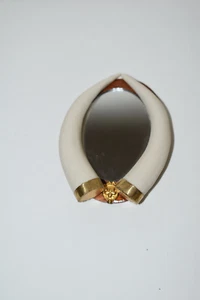 DOLLHOUSE MINIATURES- TERESA DUDLEY HORNED MIRROR- SIGNED & DATED '05- NEW- MINT - Picture 1 of 4