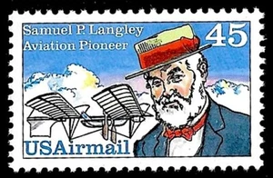 Samuel P Langley Briefmarke: Aviation Pioneer, Aerodrome No 5, NASA Research Center - Bild 1 von 1