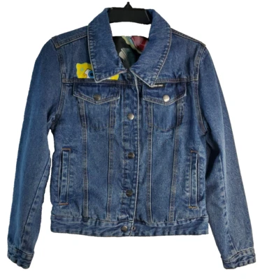 Члены только Nickelodeon Губка Боб двусторонняя джинсовая куртка размер маленький - Изображение 1 из 4