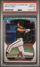 2023 Bowman Chrome Mega Box Druw Jones 1st Prospect #BCP-25 PSA 10 GEM MINT