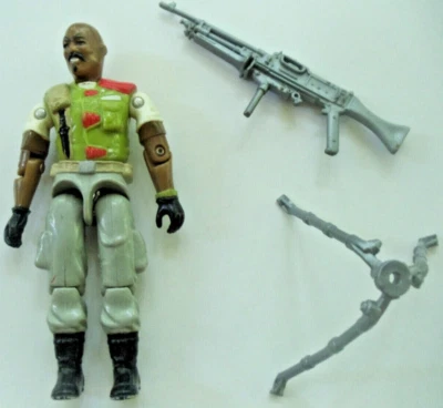 Roadblock v2 GI Joe Ametralladora Pesada Suelta 1986 COMPLETO Infantería Cocinero Chef Foto 1 de 4
