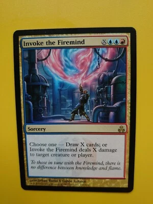 MTG Card. Invoke the Firemind Guildpact rare sorcery  - Image 1 of 4