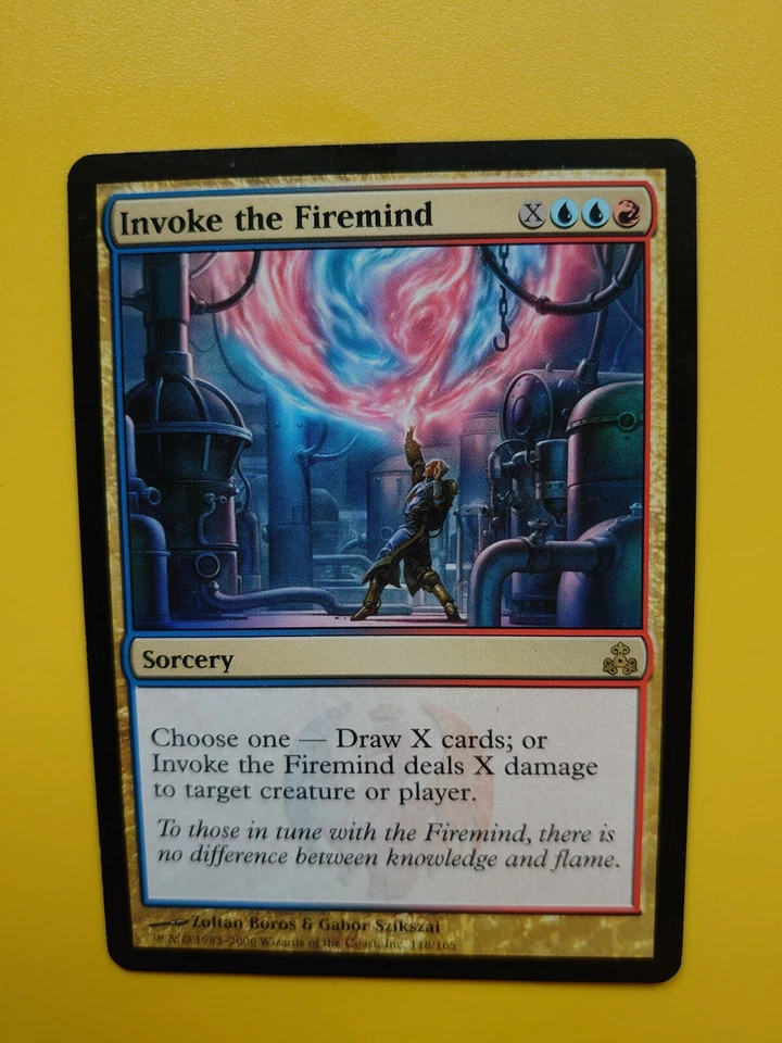 MTG Card. Invoke the Firemind Guildpact rare sorcery  - Image 1 of 4