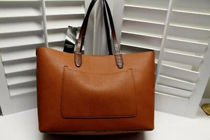Bolso de mano grande Mondani Shopper - hermoso color caoba coñac nuevo con etiquetas - Imagen 1 de 7