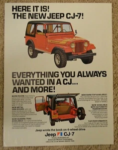 1976 Jeep Renegade CJ 7 Print Ad Quadra Trac 4 Wheel Drive Red - Picture 1 of 1