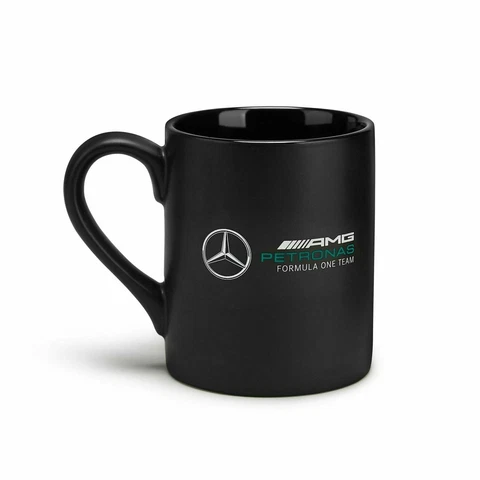 Mercedes Benz AMG Petronas F1 Logo Mug-Black/White Cover