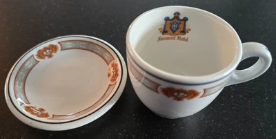 Vintage San Francisco Fairmont Hotel Demitasse Cup & Saucer - Image 1 of 4