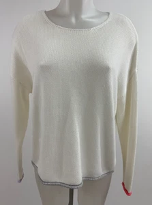 Zaket & Plover Off White 100% Cotton Long Sleeve Sweater SZ S NWT $138 - Picture 1 of 5