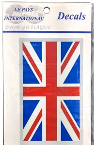 Vintage Union Jack British Flag Decal Sticker Le Pays UK Reflective National New - Picture 1 of 5