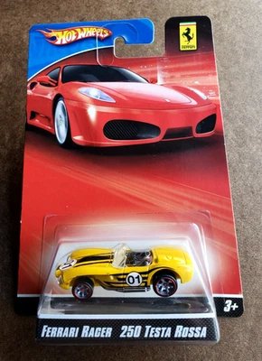 2007 Hot Wheels  FERRARI RACER 250 TESTA ROSSA Yellow 1/24 Red Rim C0-MOLDED 6SP - Image 1 of 4