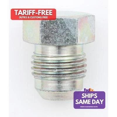 Aeroquip FCM3703, One Zinc Steel #6 Steel Flare Plug Performance Racing Parts - Image 1 of 4