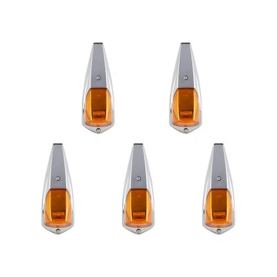 5X Amber Chrome LED Cab Roof Front Top Lamp Fit For Kenworth T680 T880 Truck 12V Foto 1 de 4