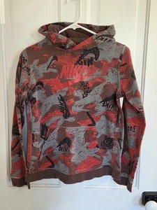 Nike Swoosh Graffiti Logo Hoodie - Youth Size XL - Picture 1 of 10