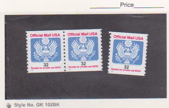 US Scott #O153 MNH Official Pair & Single EAGLE HOLDING ARROWS AND BRANCH - Image 1 of 1