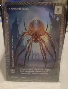Wonders Of The First - Crystalsilk Spider, RARE FOIL Serialized OCM 20/50🔥🔥 - Picture 1 of 3