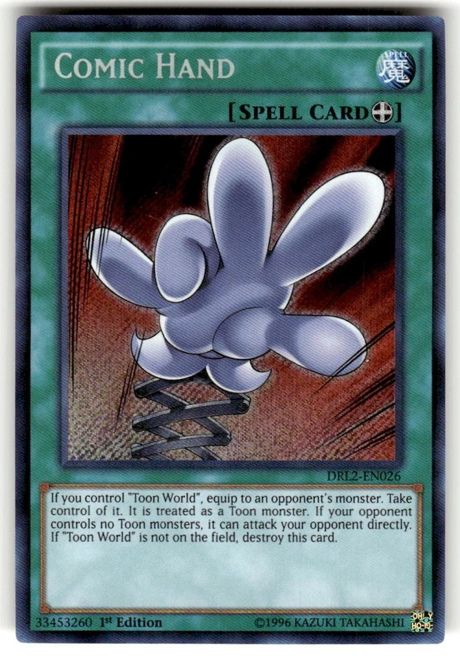 Yugioh DRL2-EN026 Comic Hand Secret Rare 1st Edition NM - Image 1 of 2