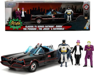 Classic Batmobile Deluxe scala 1:24, 3 personaggi inclusi - Immagine 1 di 4